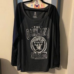 Raiders long sleeve baseball shirt